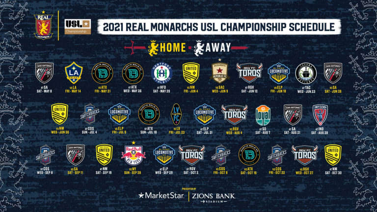 Real Monarchs Announce 2021 Regular-Season Schedule -