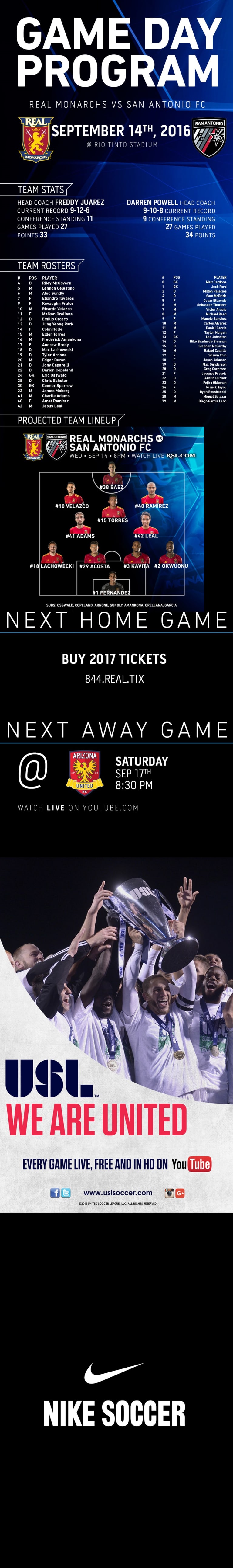 Watch Live: Real Monarchs vs. San Antonio FC; 8 p.m. MT -