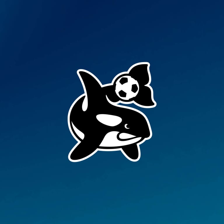 Graphic depicting one of the club's new tertiary marks, The Orca.
