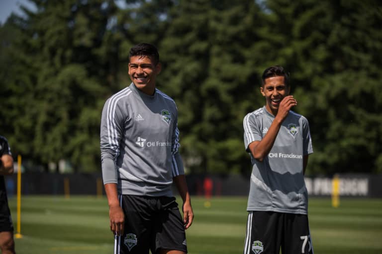 Seattle Sounders defender Xavier Arreaga trains with team, is thrilled to "be part of this family now" -