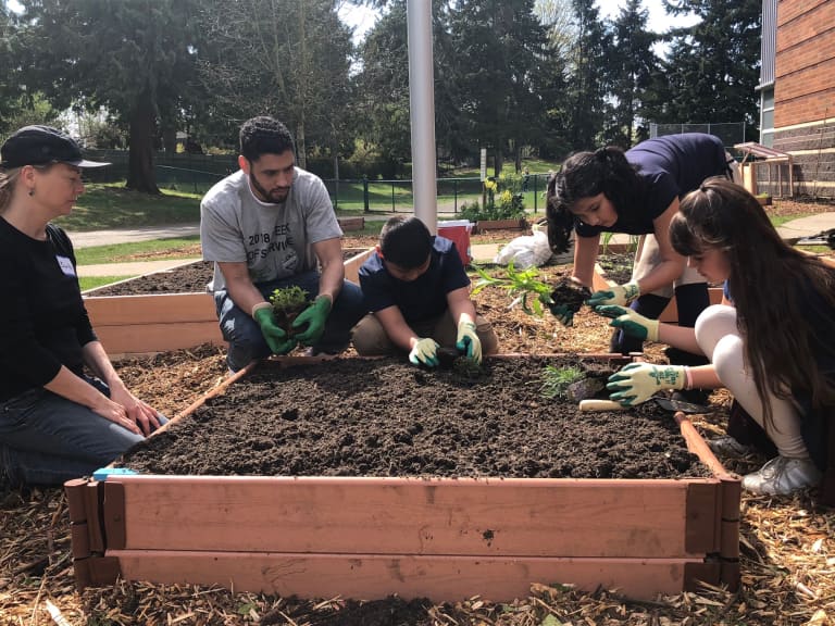 RAVE Foundation and Seattle Sounders help Bow Lake Elementary achieve greener goals -