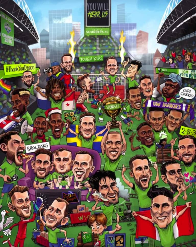 Find all the hidden meanings in the Seattle Sounders' 2018 team illustration -