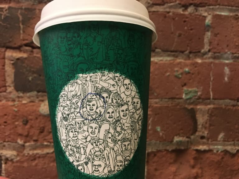 We're pretty sure Jordan Morris is featured on the new Starbucks cup -