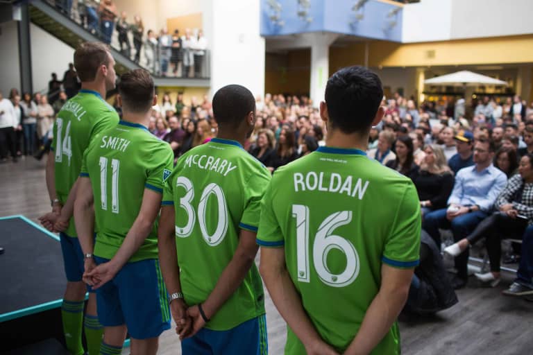 On Wednesday, Seattle Sounders FC revealed jersey sponsorship to Zulily employees in surprise announcement -