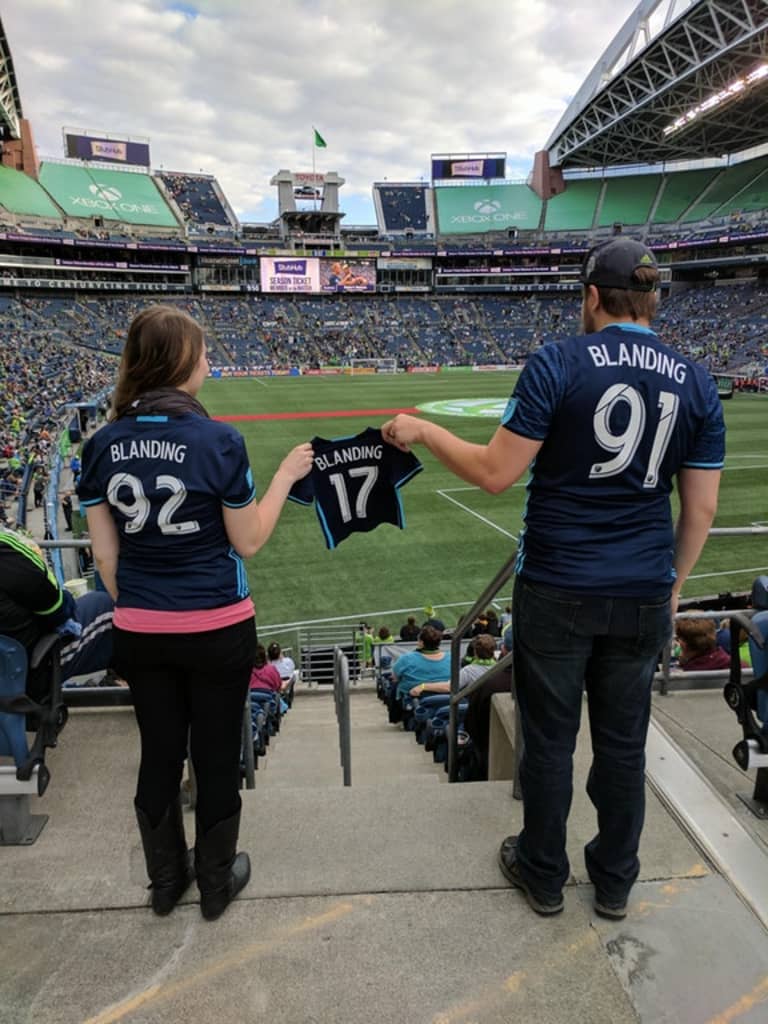 After CenturyLink Field baby reveal last June, Sounders fans bring baby to first match -