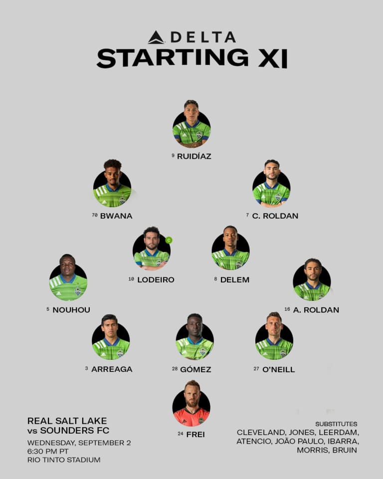 RSLvSEA Starting XI: Head Coach Brian Schmetzer makes five changes for midweek road match -