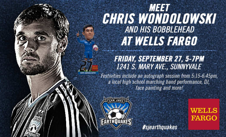 Meet Wondo and his bobblehead at Wells Fargo on Friday  -