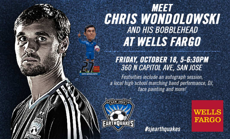 Party with Wondo and his Bobblehead at Wells Fargo on Friday -