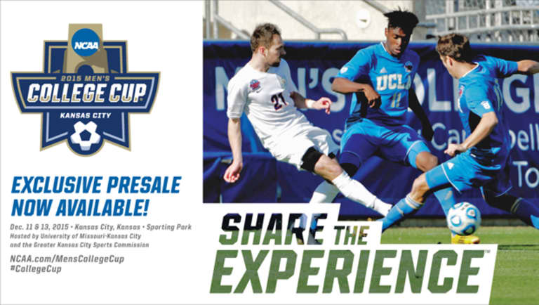 Ticket pre-sale opens for 2015 NCAA Men's College Cup at Sporting Park -