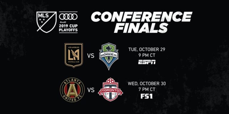 Conference Finals of Audi 2019 MLS Cup Playoffs to air nationally on Tuesday and Wednesday -