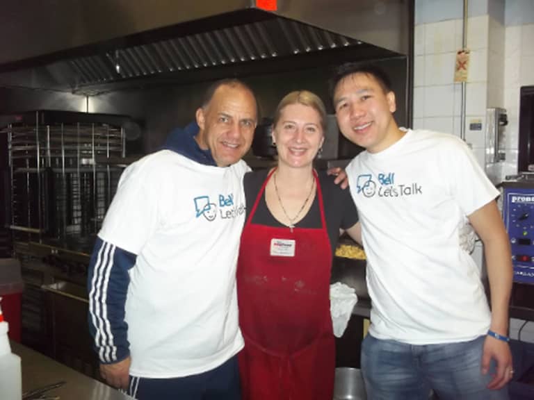 Vancouver Whitecaps FC and Bell team members volunteer at the Kettle Friendship Society -
