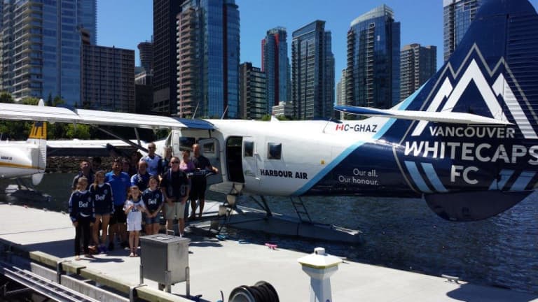 Bell and Harbour Air Seaplanes bring a memorable day to members of Lower Island Soccer Association -