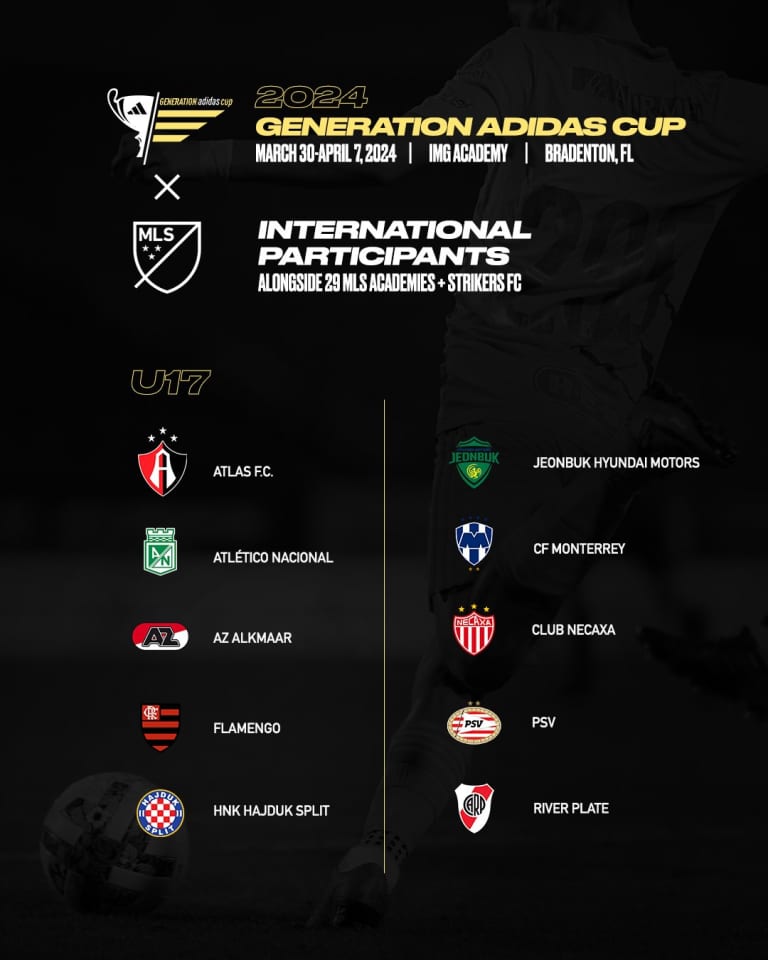 U17 - 2024 Generation adidas Cup - teams