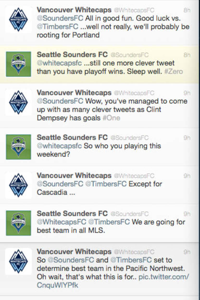 Vancouver Whitecaps & Seattle Sounders square off on Twitter | SIDELINE -