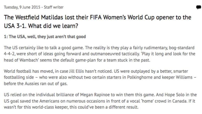 Women's World Cup: Australian FA shows how much they "learnt" in salty website post | SIDELINE -