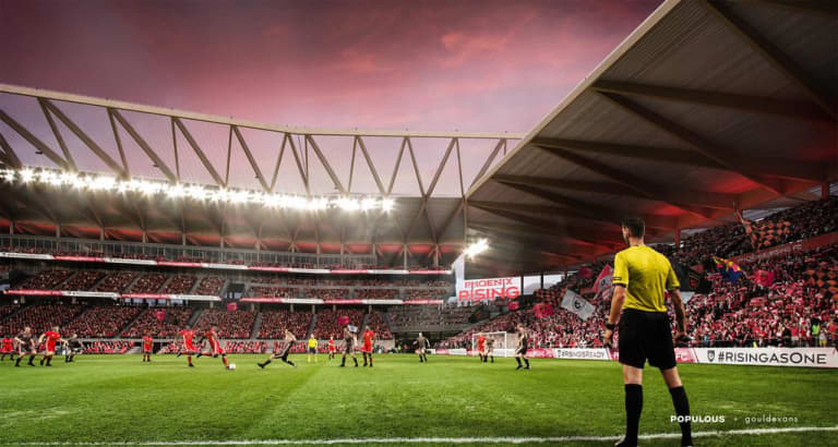 Phoenix Rising FC release renderings of proposed MLS stadium - https://league-mp7static.mlsdigital.net/images/Phoenix_Rising_FC_Stadium_Pitch_2k_Final_large.jpg
