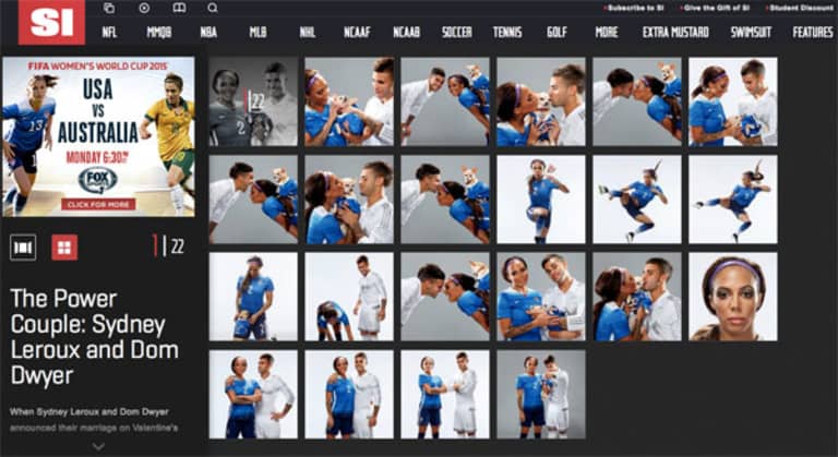 Sporting Kansas City's Dom Dwyer crashes Sports Illustrated photo shoot starring Sydney Leroux | SIDELINE -