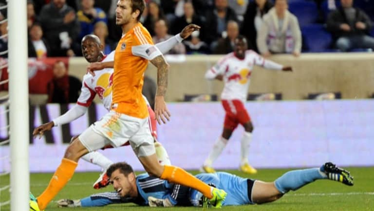 Houston Dynamo hail Tally Hall's resilience on a long night in Jersey: "He's not going to go and hide" -