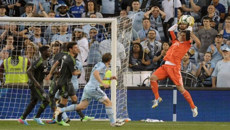 Seattle Sounders savor Sporting KC stunner: "Today we finally got some luck" - //league-mp7static.mlsdigital.net/mp6/imagecache/620x350/image_nodes/2013/05/Gspurning-saves-for-the-Sounders-in-KC.jpg