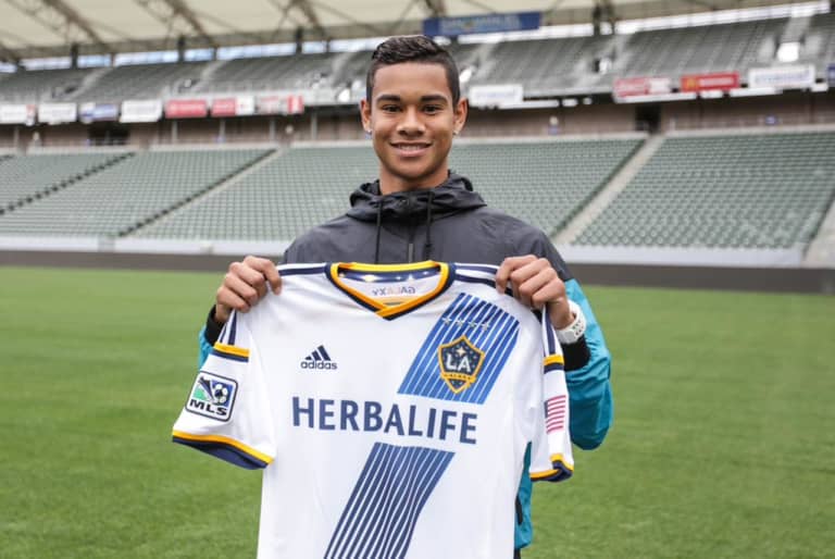 LA Galaxy prospect Ariel Lassiter hopes "like father, like son" applies in light of high bar set by father Roy -
