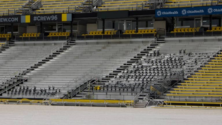 Columbus Crew Stadium upgrades include replacement of scoreboard that caught fire -