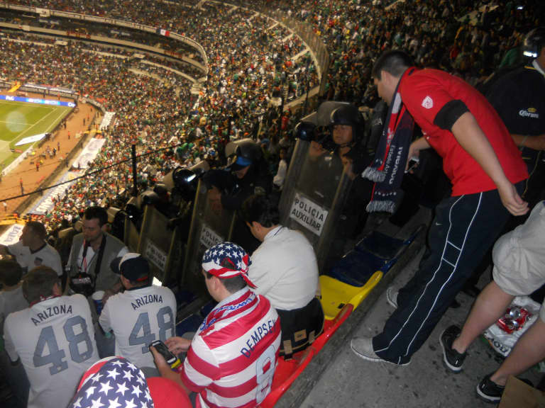 Why Mexico-USA at the Estadio Azteca is a can't miss American soccer trip - https://league-mp7static.mlsdigital.net/images/Policia%20in%20stadium.JPG