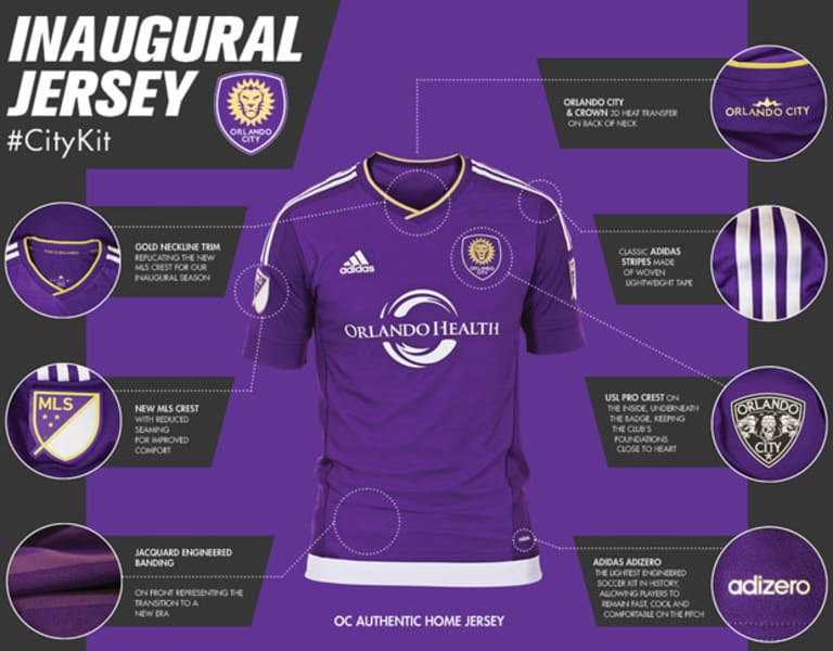 Orlando City SC unveil inaugural MLS jersey ahead of 2015 expansion season -
