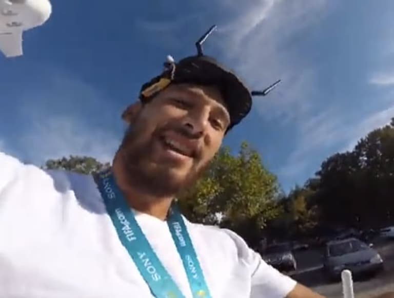 LA Galaxy defender Omar Gonzalez owns a drone and he has the videos to prove it -