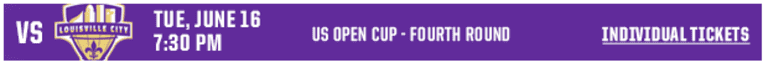 Fire to Square Off with Louisville City FC in U.S. Open Cup Fourth Round Tuesday -