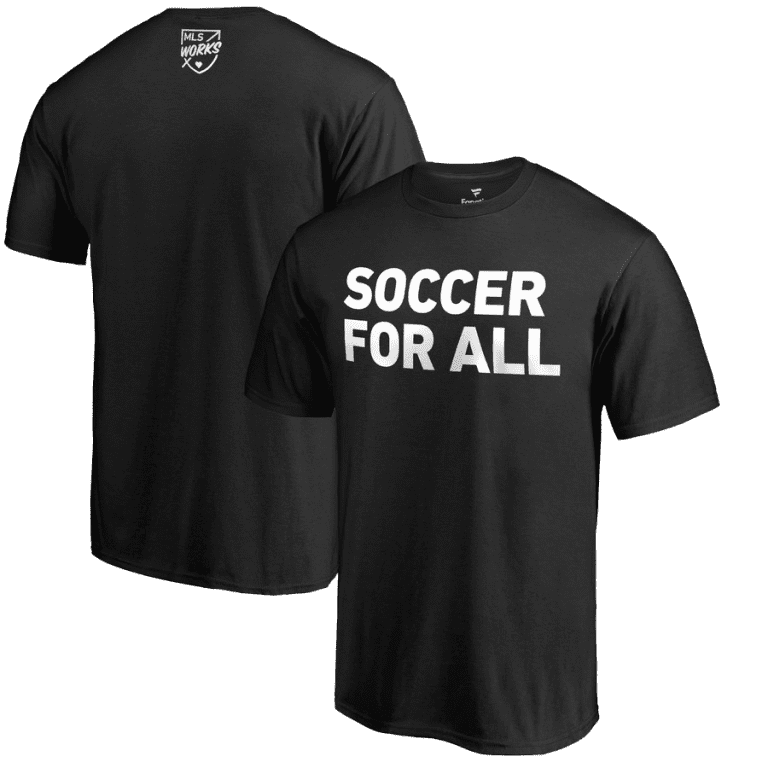 MLS WORKS announces the return of the 'Soccer for All'campaign in 2019  - https://league-mp7static.mlsdigital.net/images/soccer-for-all-shirt-900.png