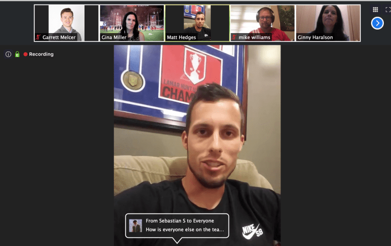 Matt Hedges Joins FC Dallas Season Ticket Members on Video Conference Call -