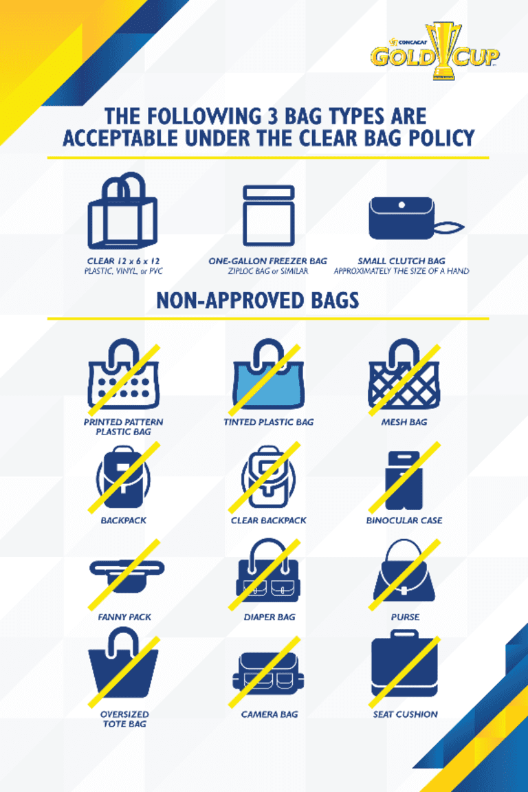 Clear bag policy in effect at BBVA Compass Stadium for Gold Cup doublheader -