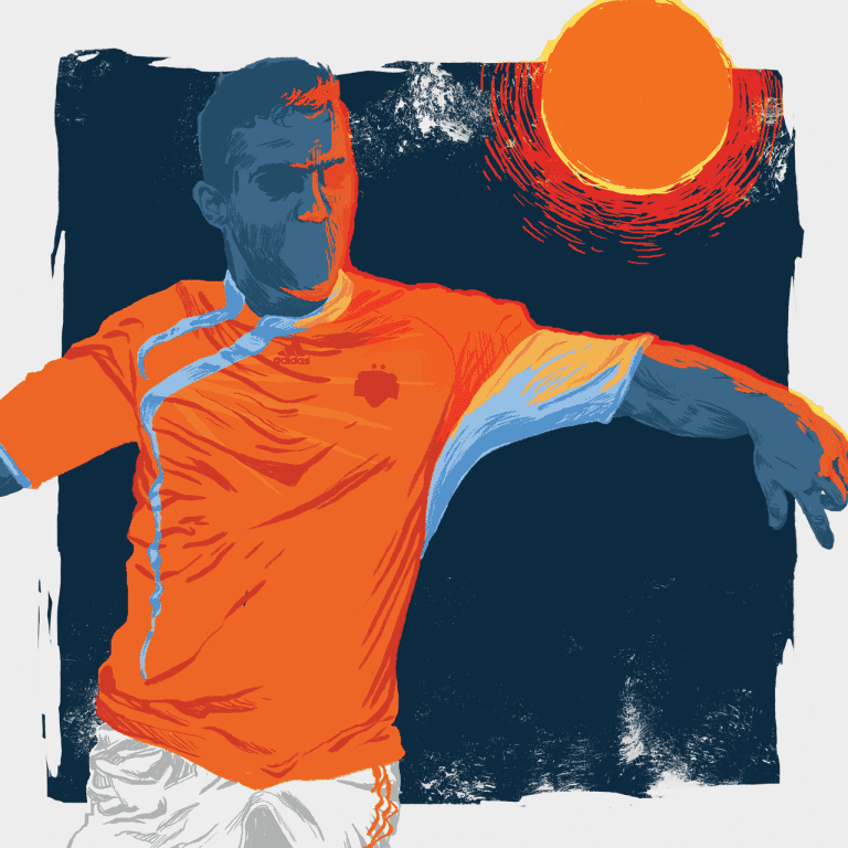 Soccer artists chronicle the history of Houston Dynamo orange kits -