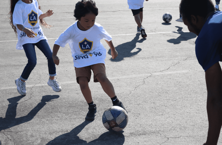 LA Galaxy Champion Project Soccer Clinic at Dolores Street Elementary School -