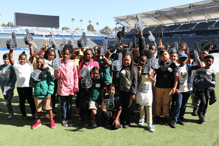 LA Galaxy Foundation hosted LA Galaxy Champion Project School Annalee Avenue Elementary for a Protect the Pitch Field Trip -