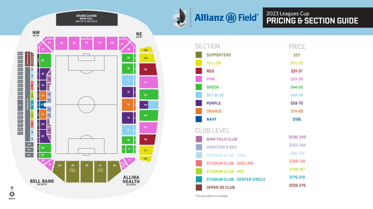 2023 Leagues Cup Seating and Pricing Guide