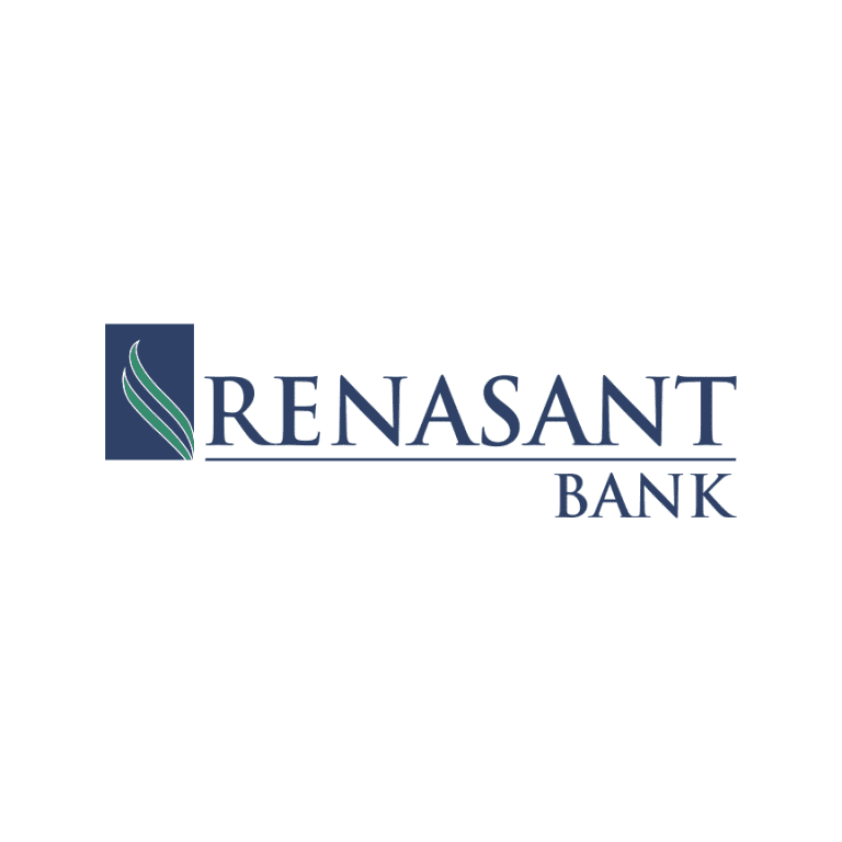 renasant bank logo - full color - blue wordmark