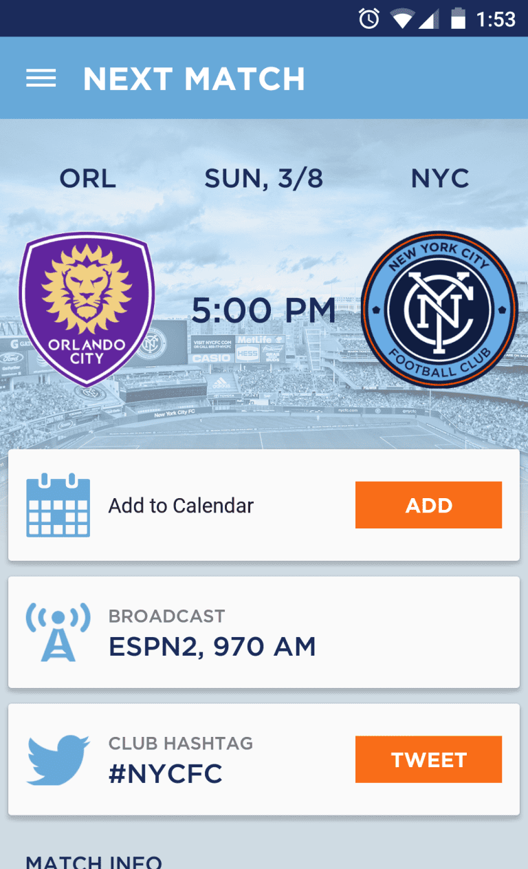 New York City FC launch new app to keep fans close to the action -
