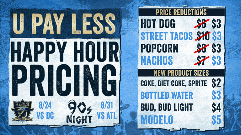 Union announce Happy Hour Pricing -