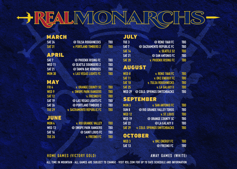 Real Monarchs SLC unveil 2018 Schedule -