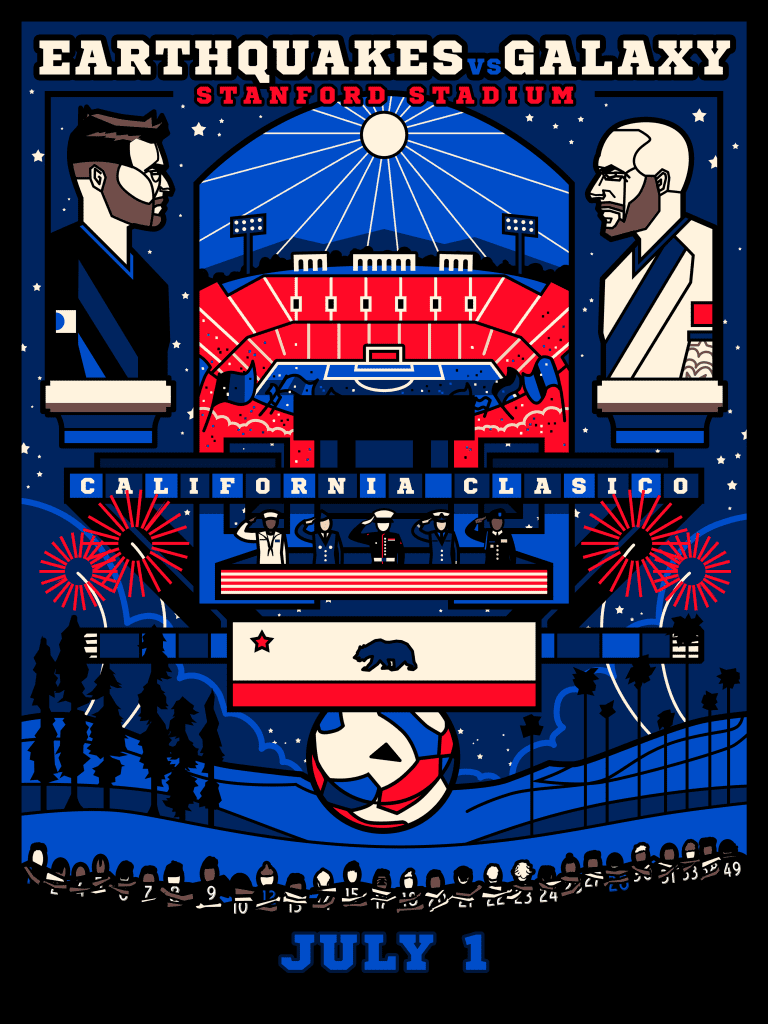 MATCH POSTER: Eric Weber creates 2017 California Clasico poster for annual Stanford Stadium game -