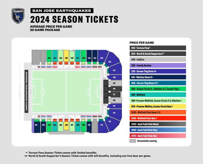 2024 Season Ticket Pricing