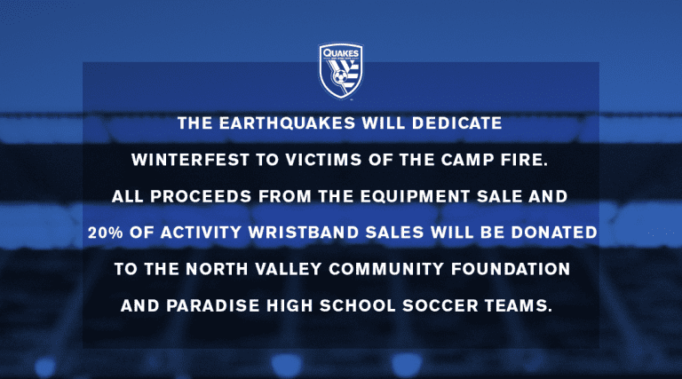 NEWS: Quakes to Dedicate Winterfest to Camp Fire Victims -