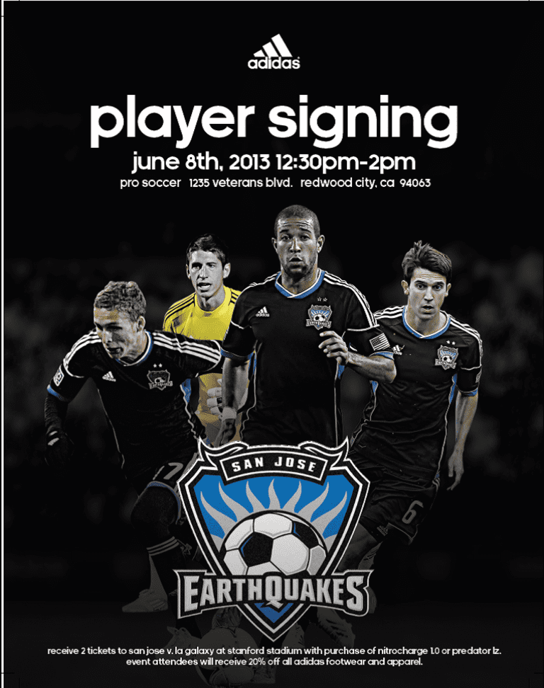 You're Invited: Quakes and adidas autograph signing on June 8 -