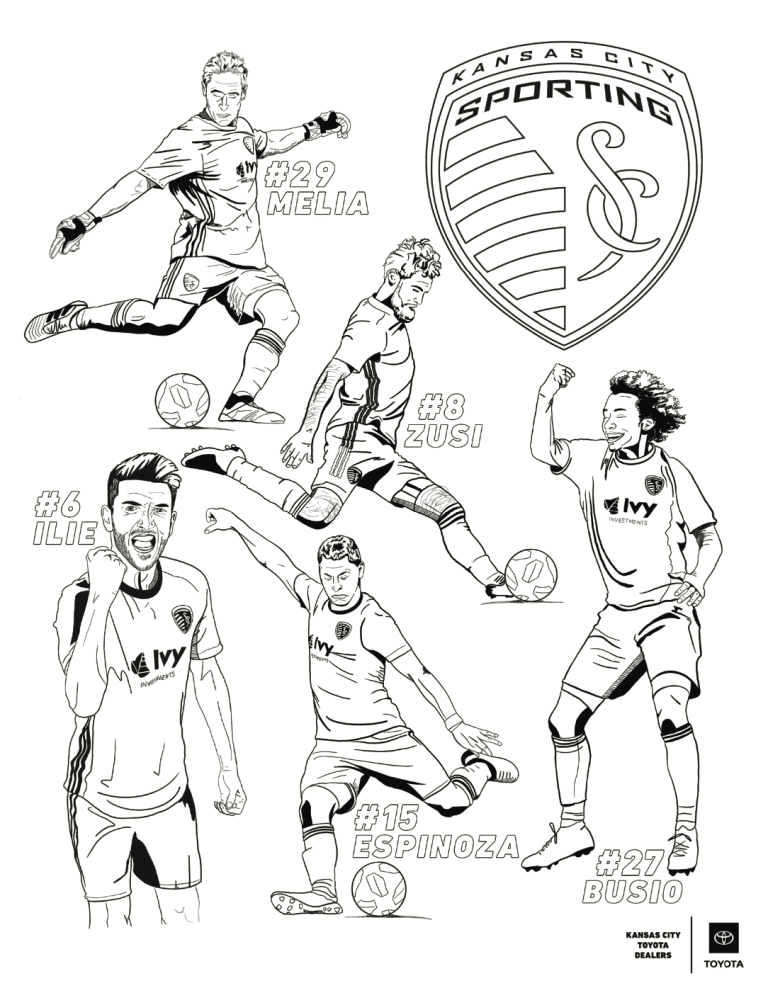 Download and Print: Sporting KC Coloring Pages -