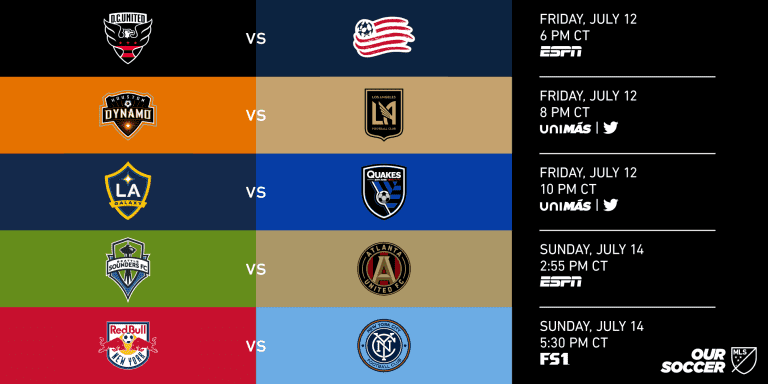 Jam-packed Week 19 slate to feature five nationally televised MLS matches -