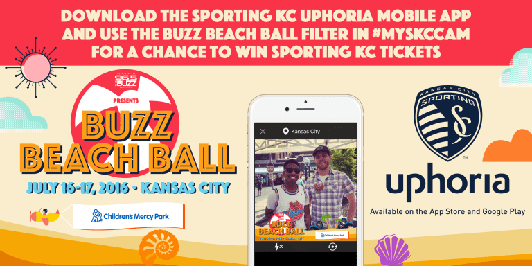 Use #MySKCcam at Buzz Beach Ball 2016 for a chance to win Sporting KC tickets -