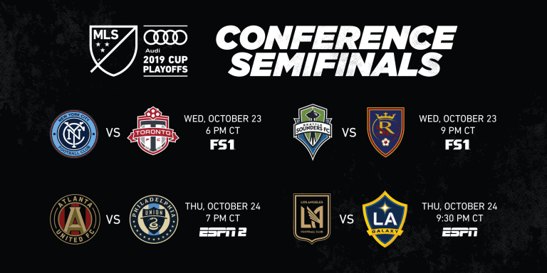 Audi MLS Cup Playoffs: Four conference semifinal matches to air live nationally -