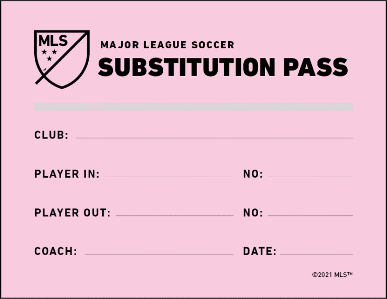 MLS to implement concussion substitutes as part of FIFA pilot program - Pink pass used by the team making a "concussion substitution"