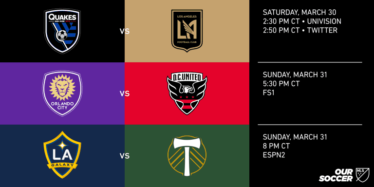 Week 5 MLS slate adorned by three nationally televised matches -